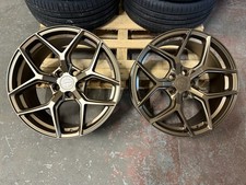 VW GOLF CADDY SEAT LEON CUPRA 19" ALUWERKS XT2 & TYRES BRONZE 5x112 ALLOY WHEELS