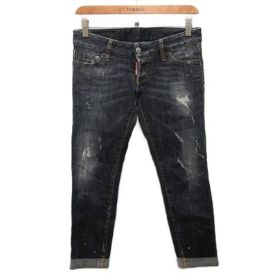 Dsquared2 Slim Skinny Denim Jeans Gray Low Rise Button Fly Size 36