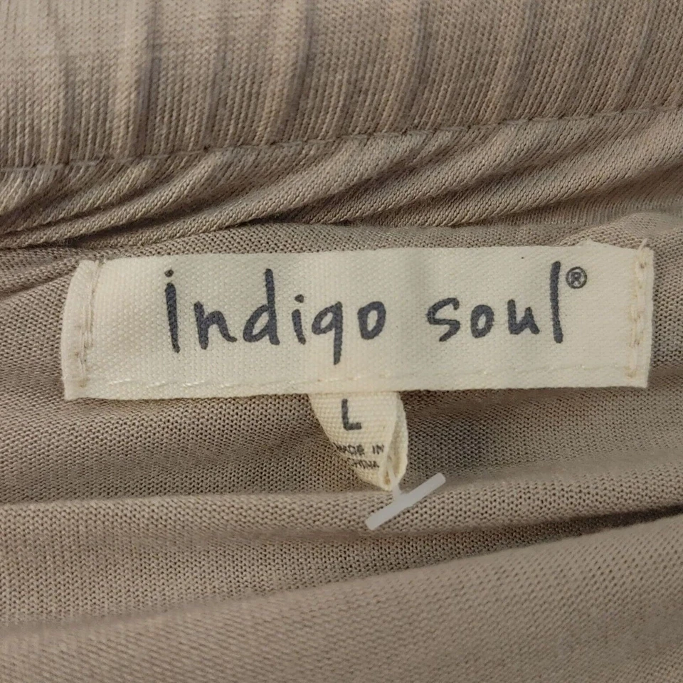 Falda para mujer Indigo Soul beige con cordones en capas línea A L Foto 2 de 3