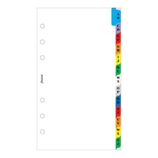 FILOFAX A-Z 2 Letter Colored Index for Personal  Personal Compact Organizers