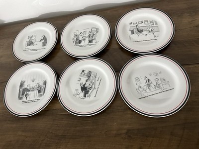 The New Yorker Cartoon Cheese Plates Assorted Restoration Hardware 8'' Set of 6