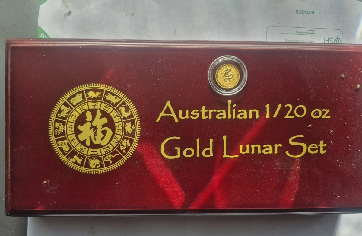 Australian Lunar 1/20 oz Precious Metal Content per Unit Gold