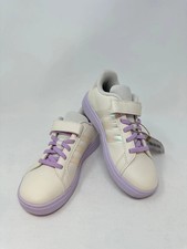 adidas Kid's Grand Court 2.0 K Shoes JH9919 - US:1, Cream/Lilac, J3 B650T 