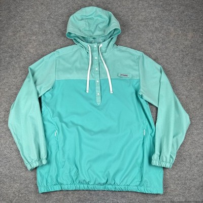 Columbia PFG Tamiami Hooded Lightweight Jacket Vented Blue Womens Large L