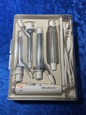 Vintage Windmere Gentle Curls Trio Velvet Flocked Curling Iron Set Case Works