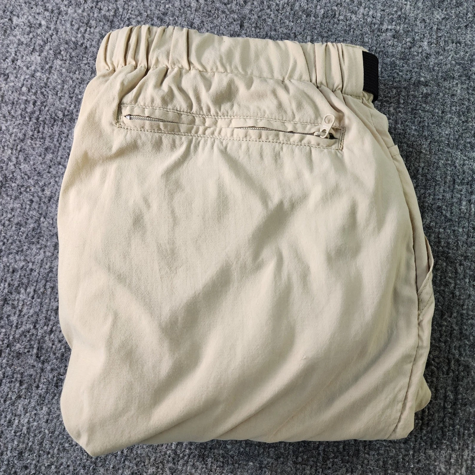 Vintage 90s LL Bean Fly Fishing Pants Mens Medium Beige Convertible Cargo 0PD19