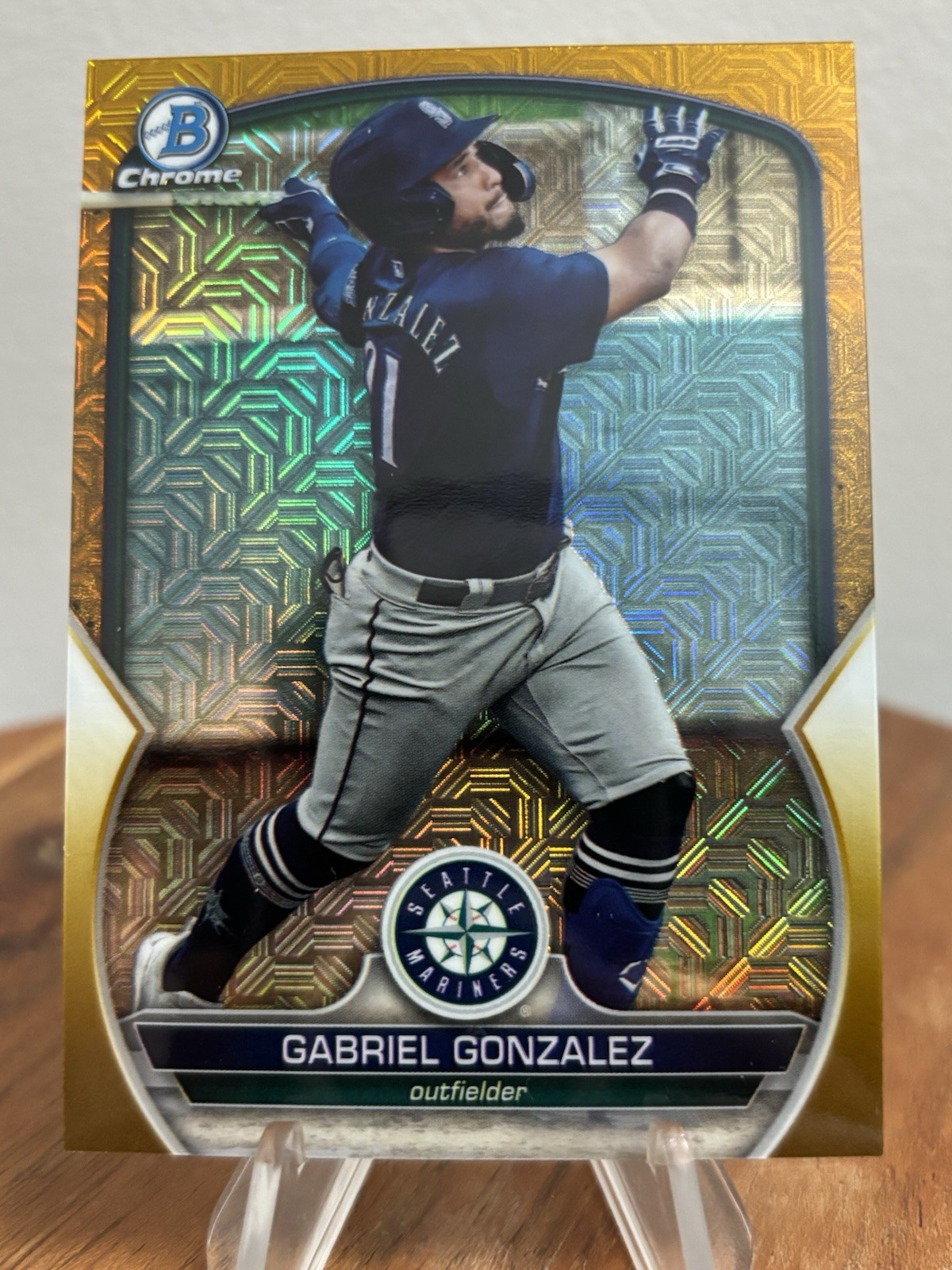 2023 Bowman Chrome Prospects Gabriel Gonzalez #BCP-133 Gold Mojo Refractor /50