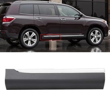 Rear Door Lower Molding Trim Panel with Chrome Trim Fit for Highlander 2011