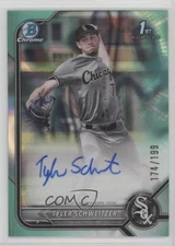2022 Bowman Draft Chrome Pick Aqua Lava Refractor /199 Tyler Schweitzer Auto