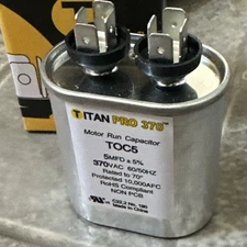 TITAN PRO 370 T0C5 Run Capacitor Rated 70 C 5 MFDTolerance 5%