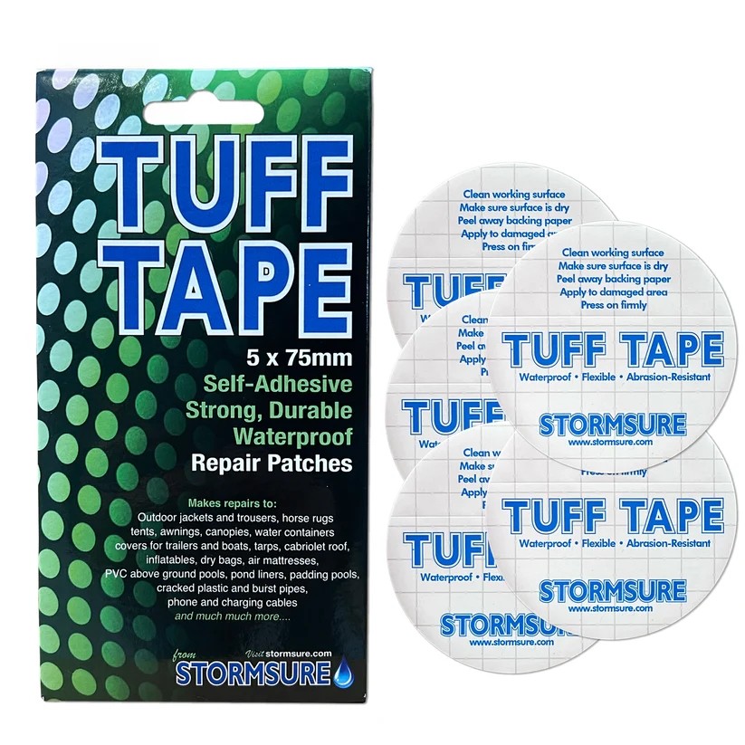 5x Stormsure Awning Tent Repair Tuff Tape Patches 75mm Motorhome Camping - ST622