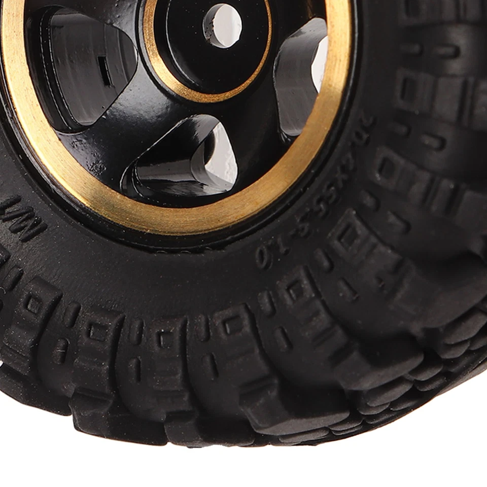 (Black Gold) 1 Zoll RC Reifen Messing Radnabe Gummi RC Autoreifen Für FMS FC DON - Bild 4 von 4