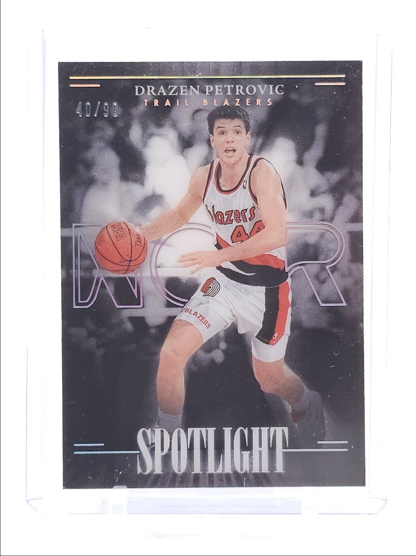 DRAZEN PETROVIC 2023-24 PANINI NOIR SPOTLIGHT BASE TRAIL BLAZERS /99 Q6561