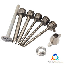 Laparoscopic Trocar Set 5mm/10mm/12mm Cannulas Obturator & Adapter Spiral Shaft