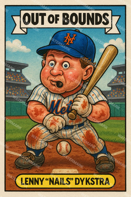 GX64 Lenny Dykstra Out of Bounds Mets 4x6 12x18 16x24 Photo