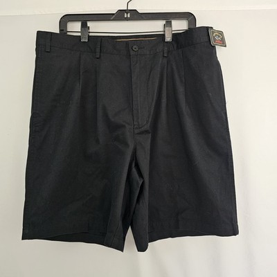 Paul & Shark Yachting Summer Chinos Shorts Black Pleated Made Italy 54 US-38 NWT