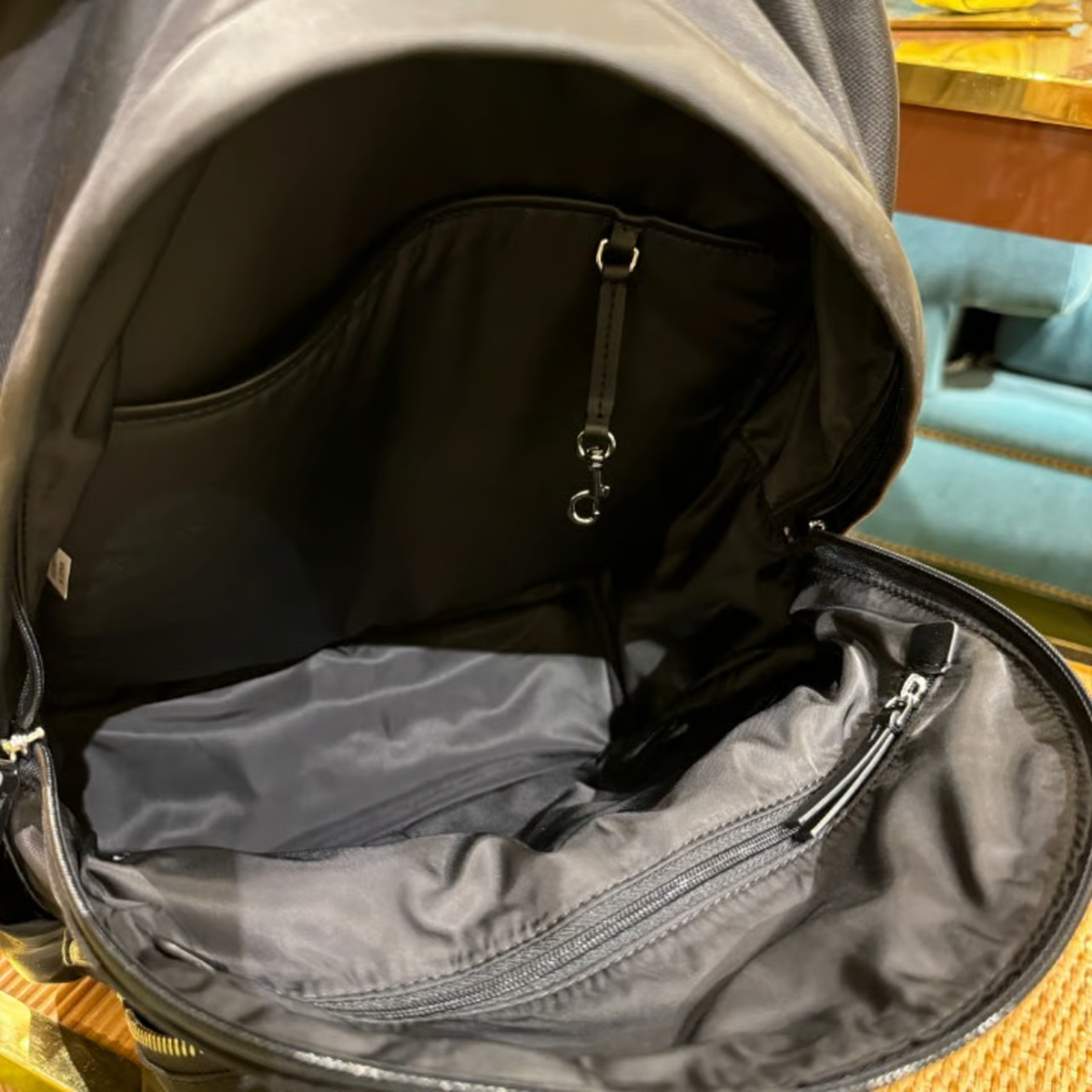 Tory Burch $350 Nylon Backpack Black Lightweight Purse Bag 173559 Pockets Tory Burch Nylon Backpack 173559 Tory Navy & Gift Receipt  main image 2