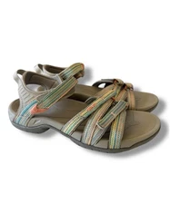 Teva Tirra Pink Gray Ankle Strap Sport Sandals 4266 Women's Size 9 Footwear EUC