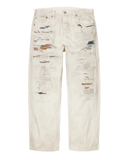 Supreme MM6 Maison Margiela Distressed Loose Fit Selvedge Jeans
