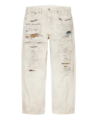 Supreme MM6 Maison Margiela Distressed Loose Fit Selvedge Jeans