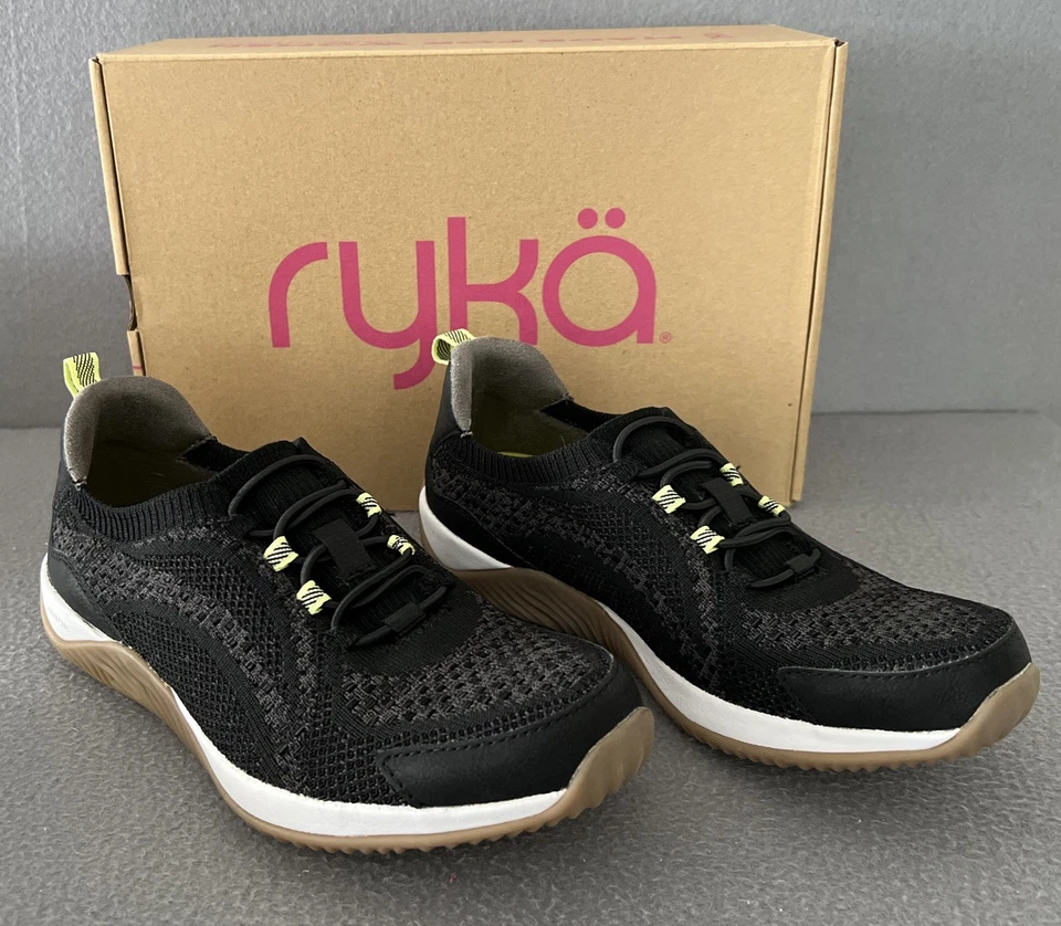 Ryka Echo Sky Women's Slip-on Sneakers Black Iron Size 6W (Wide) NIB - Image 2 of 4
