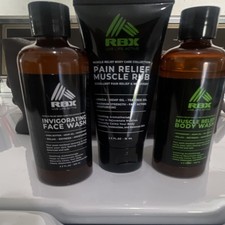 RBX Muscle Relief Toiletries Set Moisturizing Shea Butter Arnica Bag