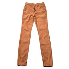 Good American Pants Womens 4/27 Brown Faux Suede Slim Jegging Stretch GW100T