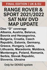 Range Rover Sat Nav DVD 2021/2022 Map Update  DENSO Eastern Europe - disc D