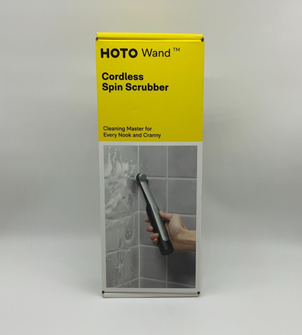 HOTO Wand Cordless Spin Scrubber Kit 12Pc IPX7 Waterproof + 3 Microfiber Cloths