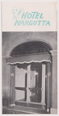 Vintage Hotel Margutta Rom Prospekt Mid Century Italien Reise Ephemera 50er