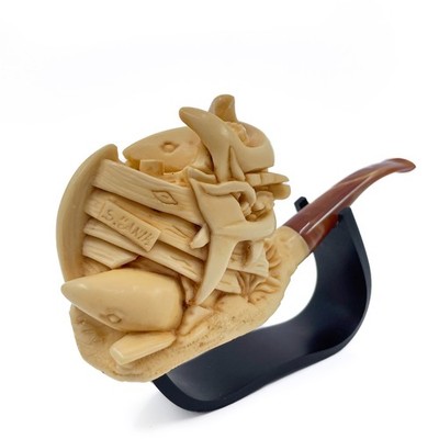 S.Yanik Meerschaum Pipe Sharks And Shipwreck Tobacco Smoking Pipe