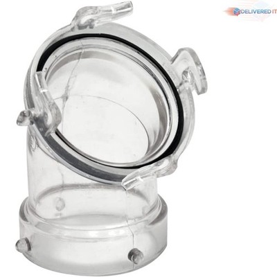 Clearview Hose Adapter 45° NPT Fit 3-Inch for Leakproof Connections