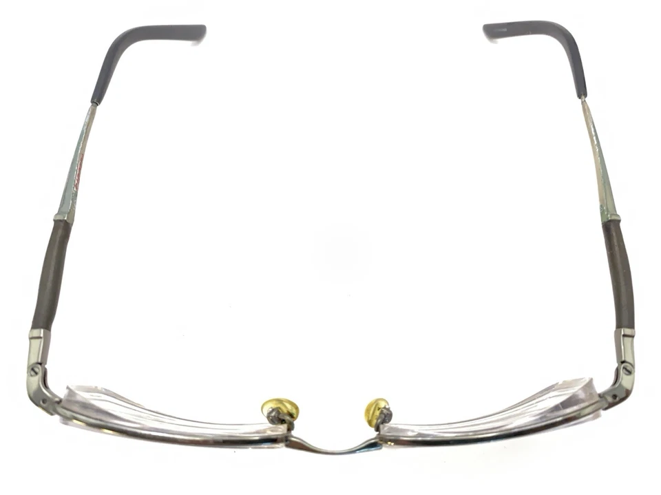 Monturas de gafas rectangulares delgadas gris plata Carrera 49 140 diseñador hombres mujeres Foto 4 de 4