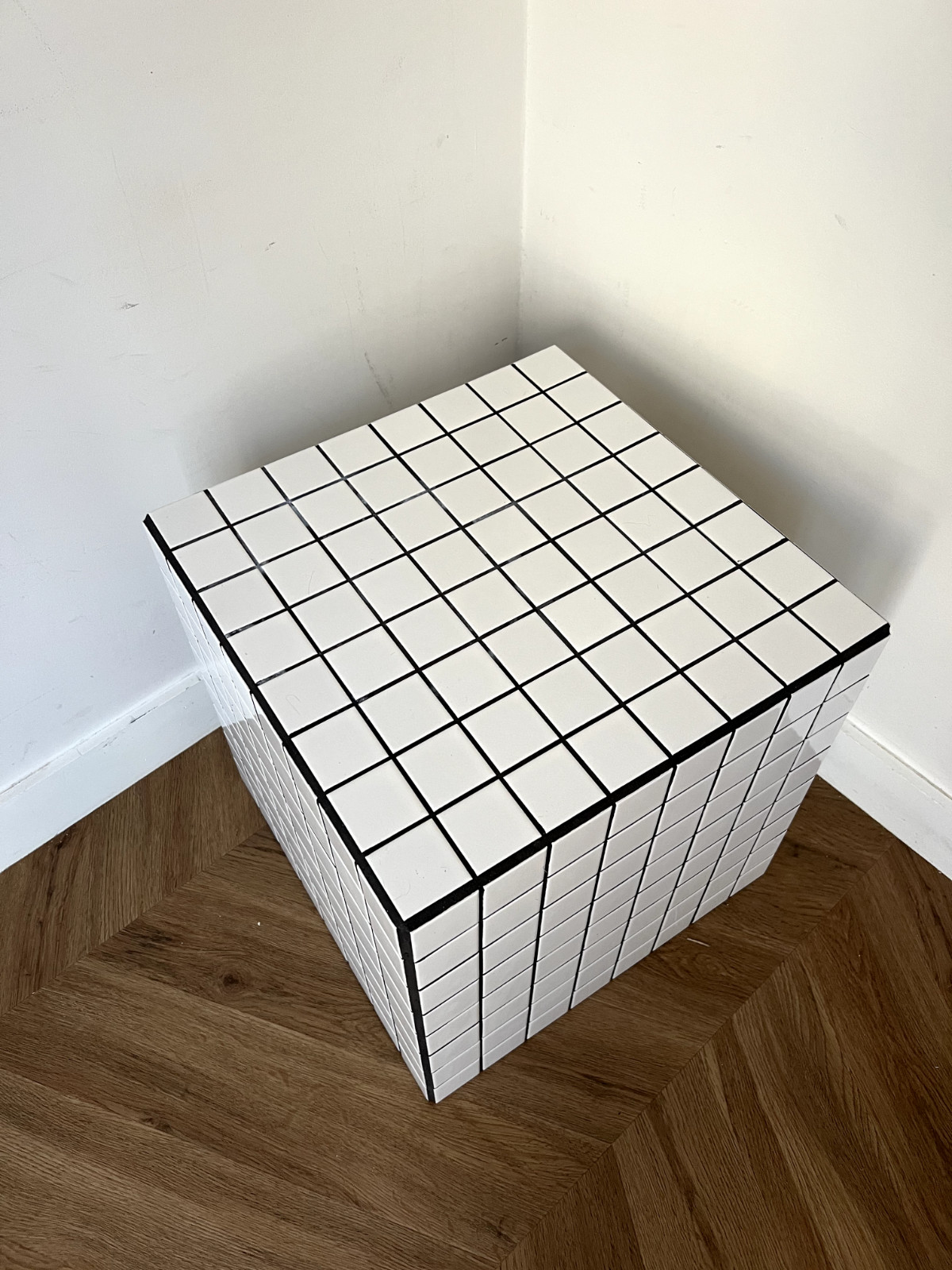 ebtd Tiled Cube Side Table