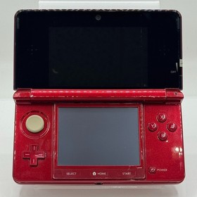 Nintendo 3DS region free Flare Red console / Charger / SD card / Stylus pen