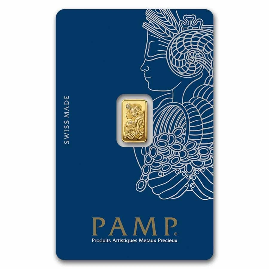 Pamp Suisse Gold Bullion Bars and Rounds 1 g Precious Metal 