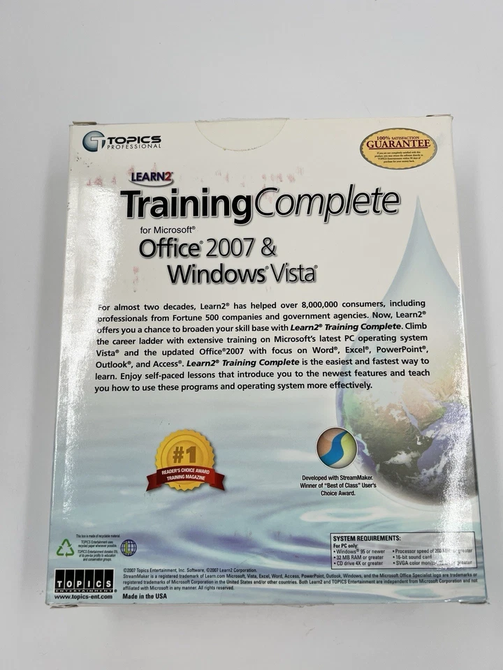 Training Complete For Microsoft Office 2007 & Windows Vista CD-ROM PC Software - Image 2 of 4