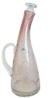 Richard Blenko 948 Amberina Bent Neck Crackle Glass Decanter Pink Amethyst