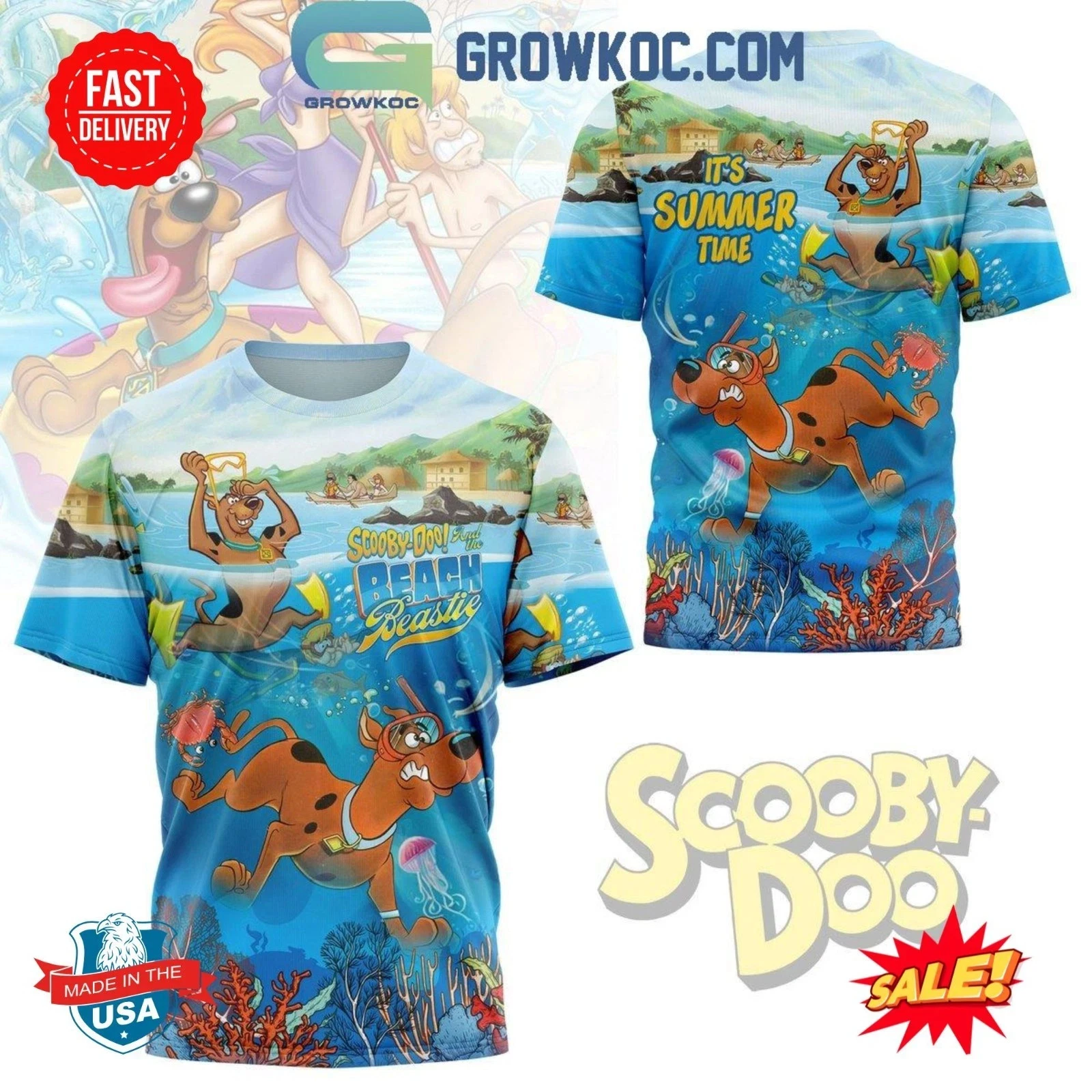 Scooby Doo Beach Beastie It’s Summer Time 3D T-Shirt