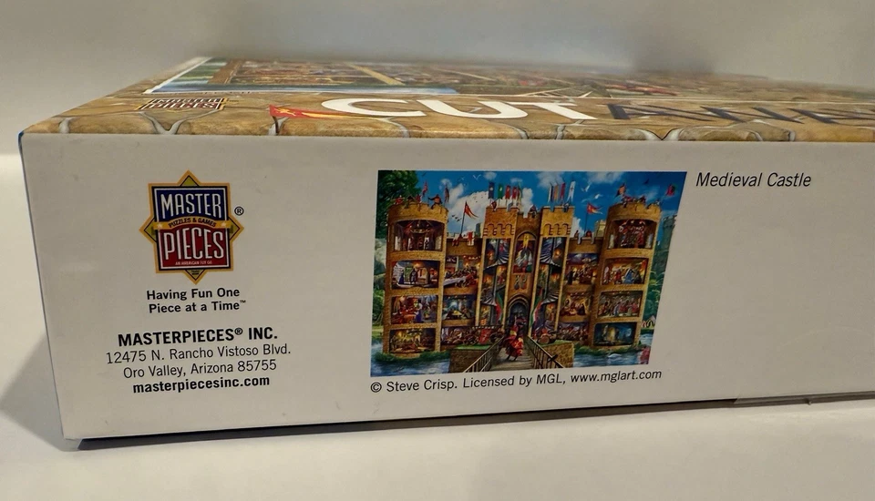MasterPieces MEDIEVAL CASTLE 1000 EZ GRIP Large Piece Puzzle Steve Crisp Cutaway - Image 3 of 4