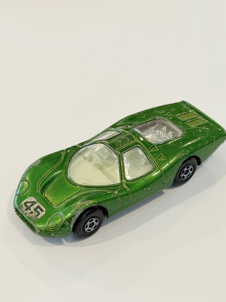 Vintage 1970 Matchbox Superfast No. 45 Ford P68 Group 6 Black Base