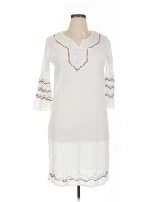 Assorted Brands Women White 3/4 Sleeve Top L