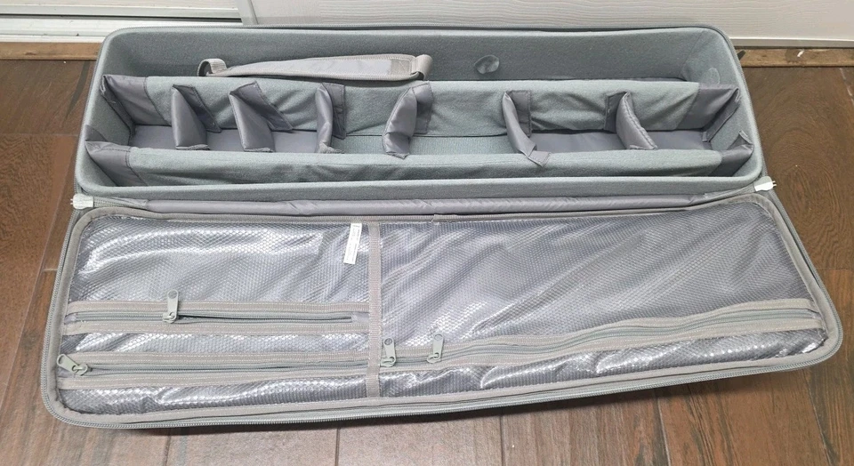 Allen Company Algodón Madera Mosca Caña de Pescar y Estuche Bolsa de Equipo, Gris/Lima Nuevo Sin Etiquetas Foto 3 de 4