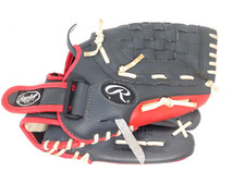 Baseball Glove Rawlings PL115G 11 1/2 In Red White Blue Mitt Youth Right Handed