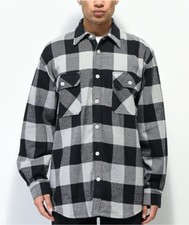 Rothco 4739 Extra Heavyweight Buffalo Plaid Flannel Shirts Black  white