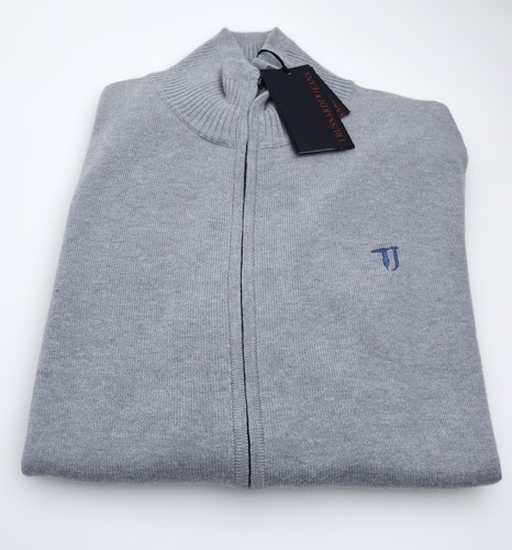 TRUSSARDI JEANS MAN SWEATER WITH ZIP 