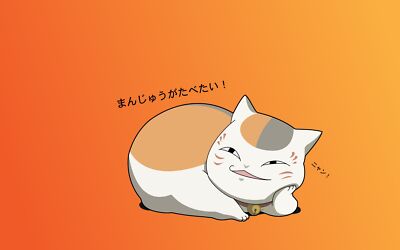Anime orange background cats natsume yuujinchou gradient CCG Gaming Mat Desk