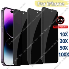 For iPhone 16 15 14 13 12 11 Pro XR Privacy Tempered Glass Screen Protector Lot