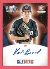 2014 Kale Breaux Panini USA Baseball Rookie Auto 319/499