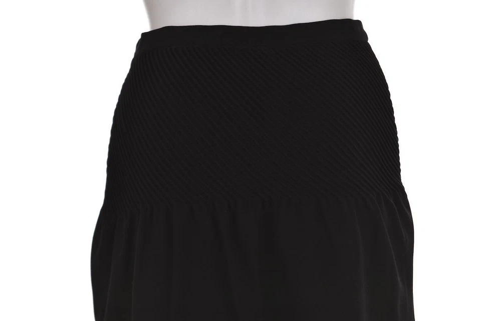 Falda Halston Heritage para mujer talla 0 negra lisa recta por encima de la rodilla carrera Foto 3 de 4